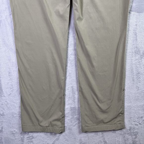 Eddie Bauer Hiking Pants Women's 8 Tan Pockets Nylon Belt Loops Button Ankles - Picture 12 of 15